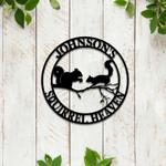 personalized squirrel heaven campground decor custom metal sign 0