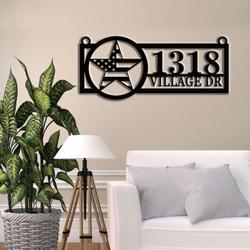 personalized star and stripe american flag sign independence day veteran day patriotic decor custom metal sign 1