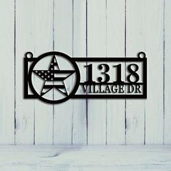 personalized star and stripe american flag sign independence day veteran day patriotic decor custom metal sign 3