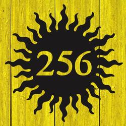 personalized sun address sign house number plaque custom metal sign 1