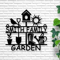 Personalized Sun Bird Family Garden Yard Decorative Custom Metal Wall Art Housewarming Gift