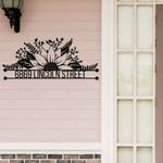 personalized sunflower address sign house number plaque custom metal sign 0