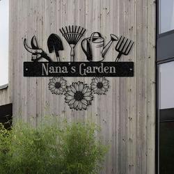 personalized sunflower garden tools lawn yard decorative garden custom metal sign 3