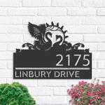 personalized swan couple address sign custom metal signs 0