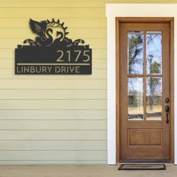 personalized swan couple address sign custom metal signs 1