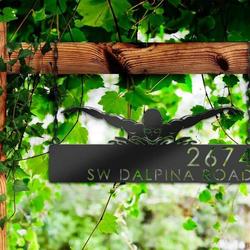 personalized swimmer swimming pool summer sport address sign house number plaque custom metal sign 1