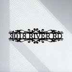 personalized swirl modern address sign house number plaque custom metal sign 0