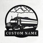 personalized tanker truck metal name sign home decor gift for truck drivers 0