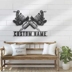personalized tattoo artist sign ink studio sign tattoo room decor man cave decor tattoo gifts 2