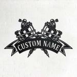 personalized tattoo machine sign tattoo shop sign tattoo artist gifts tattoo lover gifts 0