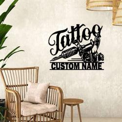 personalized tattoo sign tattoo artist metal name sign ink studio decor tattoo shop decor tattoo artist gifts 2