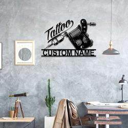 personalized tattoo sign tattoo artist metal sign ink studio decor home room decoration 1