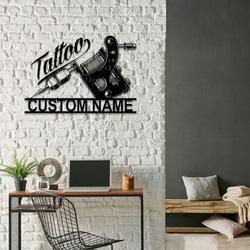 personalized tattoo sign tattoo artist metal sign ink studio decor home room decoration 2