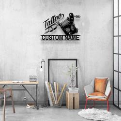 personalized tattoo sign tattoo artist metal sign ink studio decor home room decoration 3