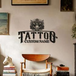 personalized tattoo sign tattoo studio decor tattoo room sign tattoo lover gifts custom metal signs 4