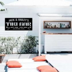 personalized tiki bar metal sign pool and bar sign tiki bar sign bar and grill sign pool oasis sign patio decor home outdoor decor 2