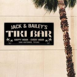 personalized tiki bar metal sign pool and bar sign tiki bar sign bar and grill sign pool oasis sign patio decor home outdoor decor 3