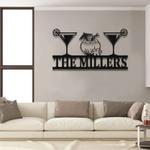 personalized tiki bar pool sign cocktail drinking coconut metal art pool bar sign pool gift summer decor housewarming gift 0
