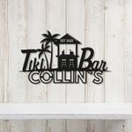 personalized tiki bar sign beach bar decor pool bar sign tiki lounge sign for tiki backyard pool housewarming gift 0