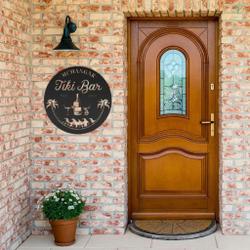 personalized tiki bar sign cocktail pool bar sign beach bar sign palm trees sign pool decor dad gifts housewarming gift 1