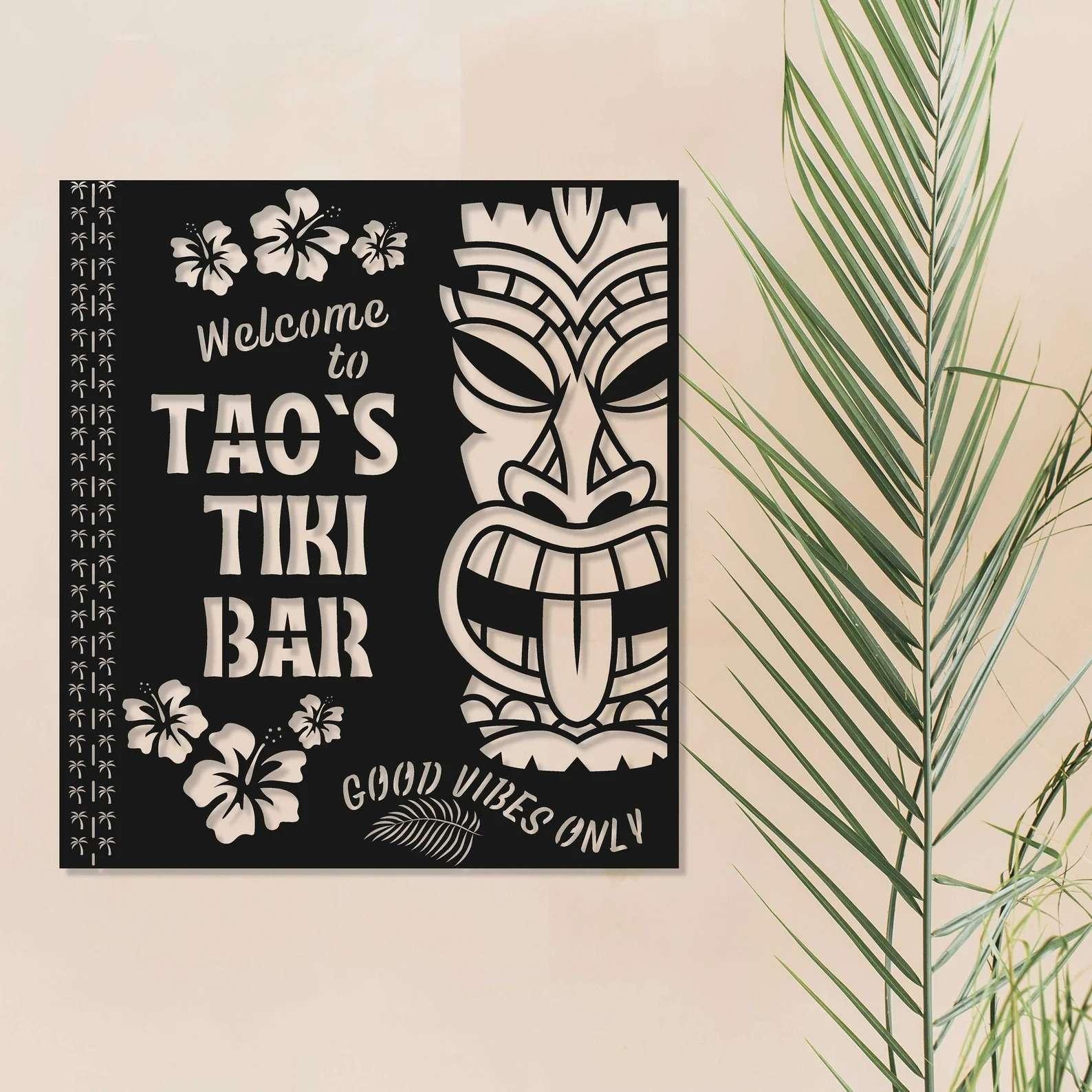 Personalized Tiki Bar Sign Tiki Mask Sign Beach Bar Sign Pool Decor Home Outdoor Decor personalized tiki bar sign tiki mask sign beach bar sign pool decor home outdoor decor 0