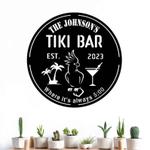 personalized tiki bar sign where its always 500 funny quote parrot sign pool bar sign tiki bar decor housewarming gift 0