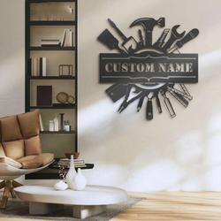 personalized tools repair sign builder shop sign garage custom metal signs birthday gifts 3