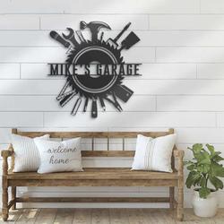 personalized tools repair sign builder workshop name sign constructor custom metal signs repairman gift home decor 3