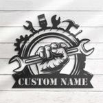 personalized tools repair sign handyman sign wrench spanner custom metal signs carpenter gifts 0