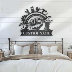 personalized tools repair sign handyman sign wrench spanner custom metal signs carpenter gifts 1