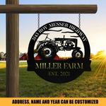 personalized tractor metal sign metal farm sign tractor monogram gift for farmer 0
