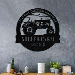 personalized tractor metal sign metal farm sign tractor monogram gift for farmer 1