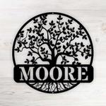 personalized tree of life garden decorative custom metal sign 0