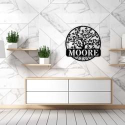personalized tree of life garden decorative custom metal sign 1