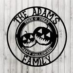personalized trick o treat pumpkin metal wall art halloween decoration for home 0