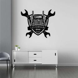 personalized truck garage sign car mechanic repair sign workshop custom metal signs repairman gifts 3
