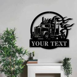 personalized trucker sign truck driver custom metal sign truck sign gifts for trucker 1