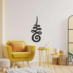 personalized unalome modern metal art yoga studio home decor custom metal sign 1