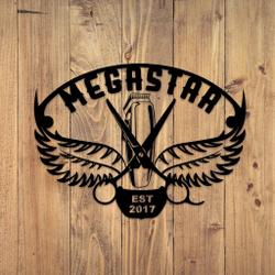 personalized unique barber metal wall art custom name hair salon sign gift for hairdresser 3