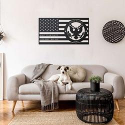 personalized us army american flag sign independence day veteran day patriotic decor custom metal sign 1