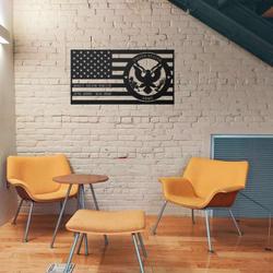 personalized us army american flag sign independence day veteran day patriotic decor custom metal sign 2