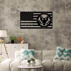 personalized us army american flag sign independence day veteran day patriotic decor custom metal sign 3