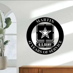 personalized us army veteran retirement sign independence day veteran day patriotic decor custom metal sign 1