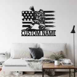 personalized us fire fighter metal sign custom name fireman gift for dad 1