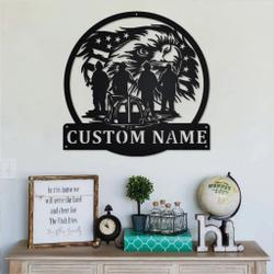 personalized us firefighter metal sign fire department decor gift for fireman 1