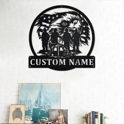 personalized us firefighter metal sign fire department decor gift for fireman 2