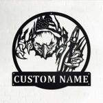 personalized us flag eagle electrician lineman custom metal sign 0