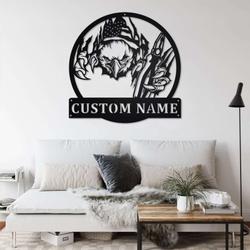 personalized us flag eagle electrician lineman custom metal sign 1