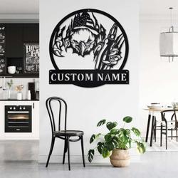 personalized us flag eagle electrician lineman custom metal sign 2