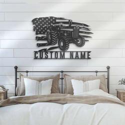 personalized us tractor driver sign farm tractor custom metal signs farmhouse sign farmer trucker gifts 1
